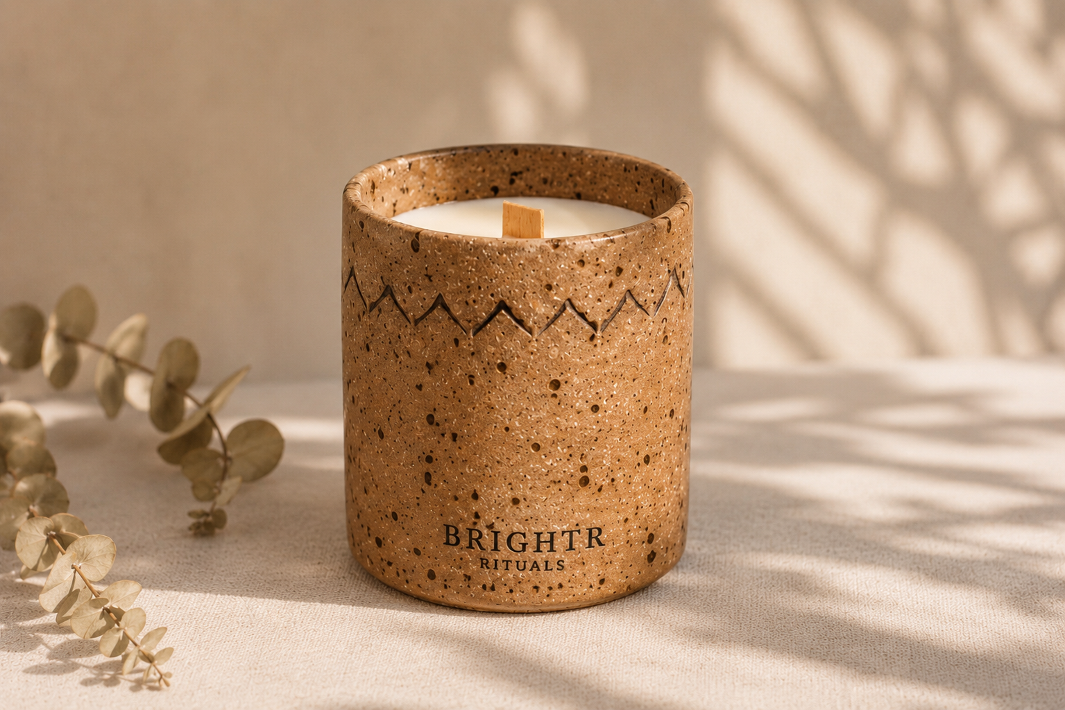 Large Pottery Candle